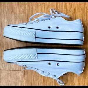White Converse Platforms